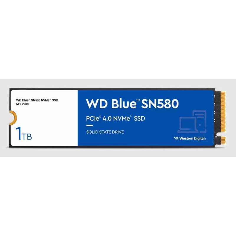Ssd 1tb western digital sn580 m.2 pci express 4.0 nvme blu [wds100t3b0e]