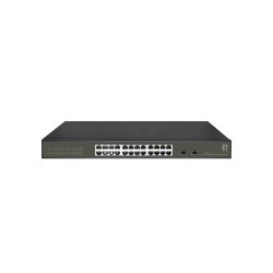Switch levelone gestito l2 smart lite 24xrj45 2xsfp 19" nero