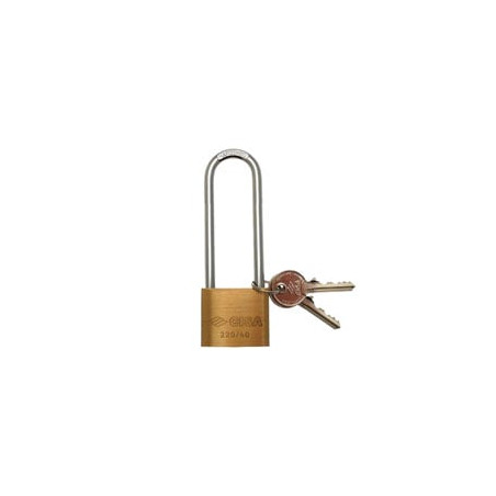Lucchetto ottone mm.50 arco extra lungo 22011 cisa [cisa ]