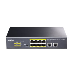 Switch cudy fs1010p non gestito 10 porte ethernet 10/100 grigio [nucudsw8p000003]