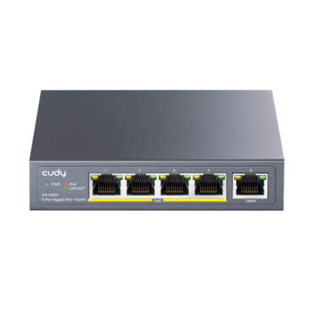 Switch cudy gs1005p non gestito 5 porte ethernet 10/100/1000 grigio