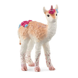 Figurina schleich lama unicorno 9.80x4.80x11.10cm multicolore [70743]