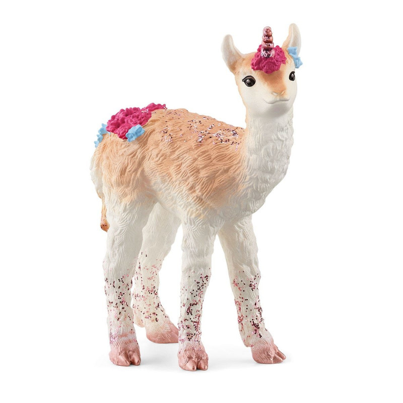 Figurina schleich lama unicorno 9.80x4.80x11.10cm multicolore [70743]