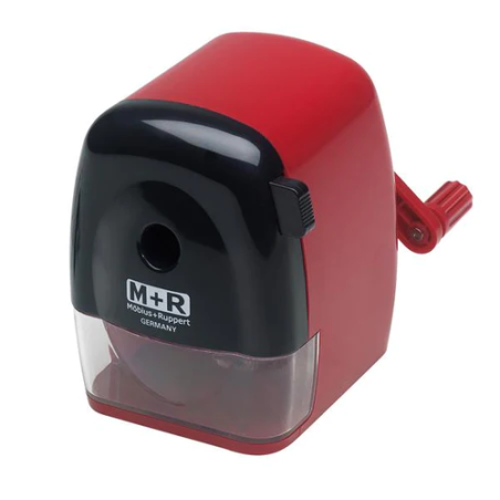Temperamatite a manovella m+r 2 fori rosso [0981.0000]