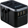 Spina adattatore da viaggio verbatim uta-04 universale 3xusb-a/2xusb-c