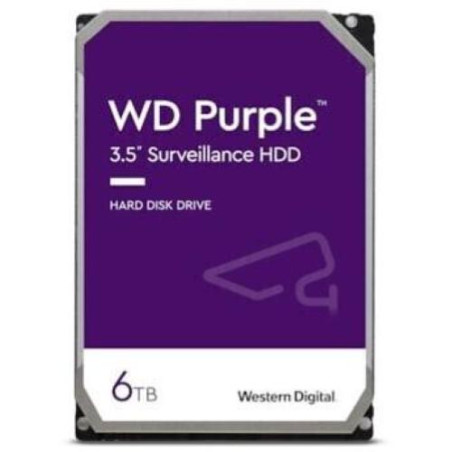 Hard disk 3.5 6tb western digital wd purple sata iii 6gb/s viola