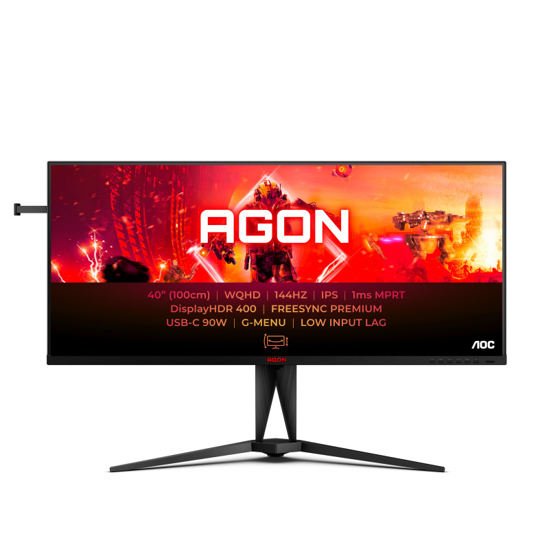 Monitor led 40" aoc agon 5 ag405uxc wide quad hd 3440x1440p