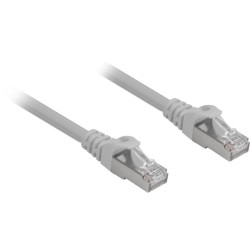 Cavo di rete sharkoon s/ftp cat6a 0.5m grigio [4044951018413]