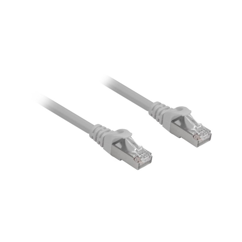 Cavo di rete sharkoon s/ftp cat6a 0.5m grigio [4044951018413]