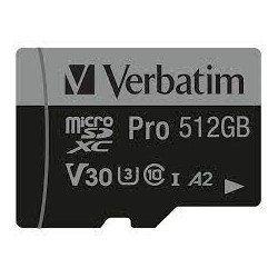 Scheda microsdxc verbatim pro u3 microsdxc class 10 uhs-i u3