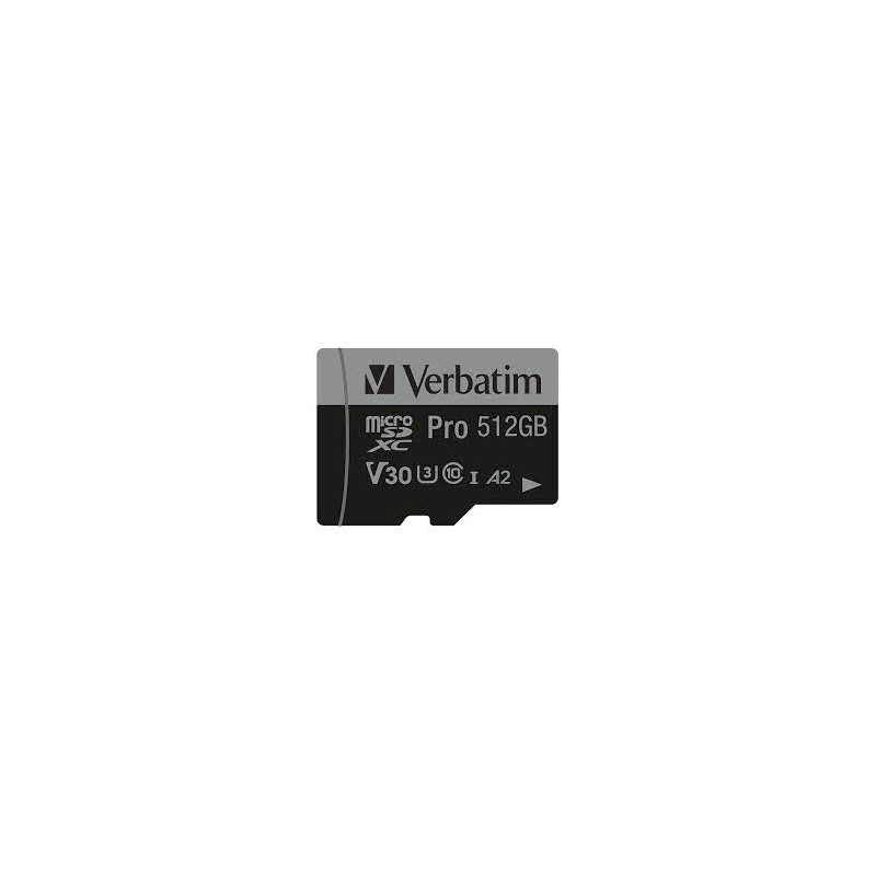 Scheda microsdxc verbatim pro u3 microsdxc class 10 uhs-i u3