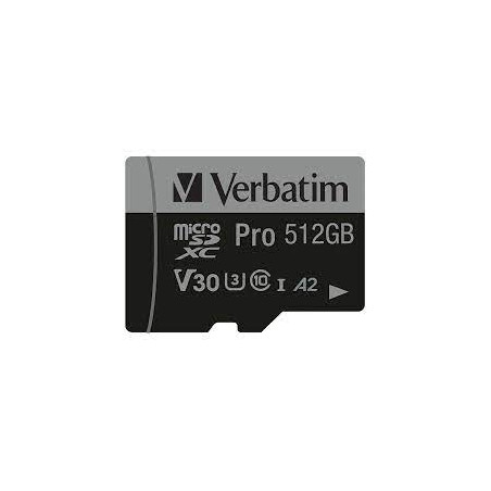Scheda microsdxc verbatim pro u3 microsdxc class 10 uhs-i u3