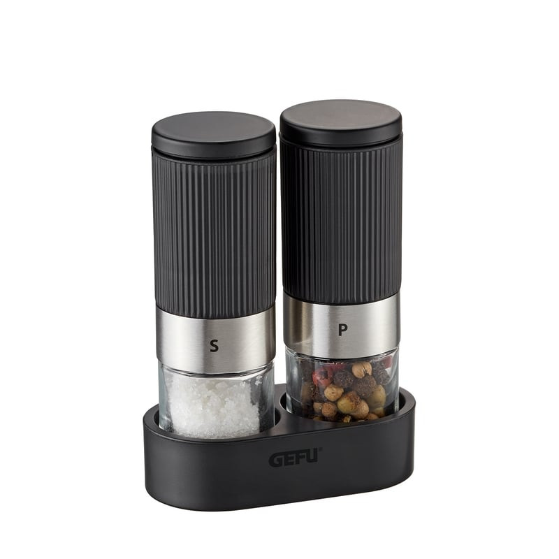 Macina pepe e sale gefu tusome argento/nero/trasparente 2pz [g-34621]