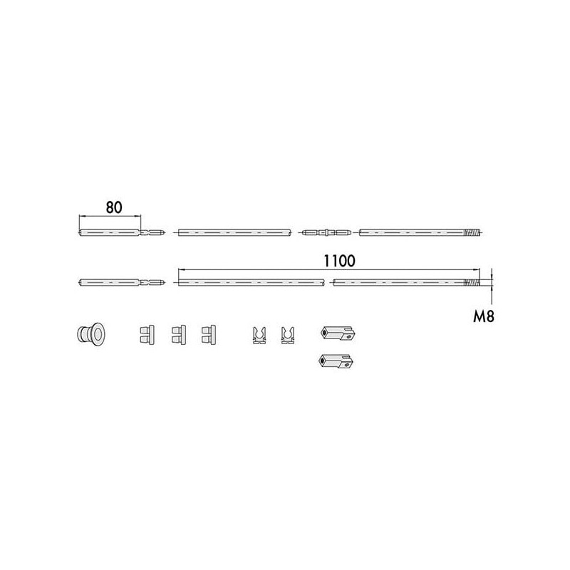 Prolunghe interne cisa aste avvitate per serrature 16325 [06441.20.0]