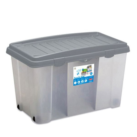 Contenitore multiuso stefanplast 80cmx47x51h con coperchio assortiti