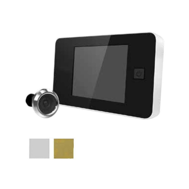 Spioncino digitale wally 3.2" foro Ã? 14mm per porte argento