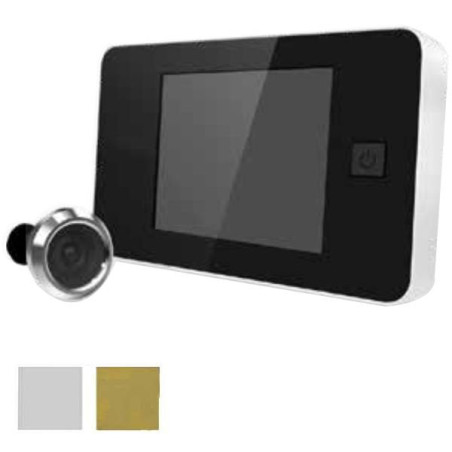 Spioncino digitale wally 3.2" foro Ã? 14mm per porte argento