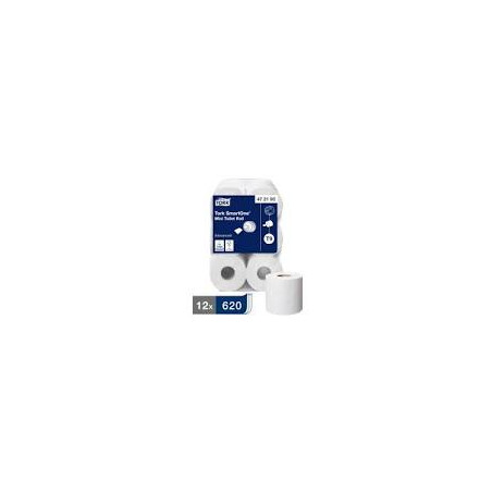 Rotolo di carta igienica tork smartone mini cf12 620-fogli bianco