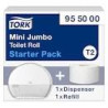 Dispenser di carta igienica tork mini jumbo stp 1.5kg bianco [955000]