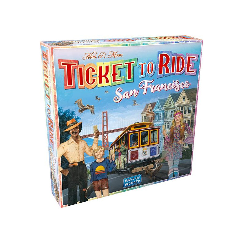 Gioco da tavolo asmodee ticket to ride san francisco multicolore