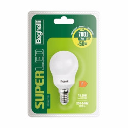 Lampadina led beghelli superled sfera 7w classe f [56914bl]