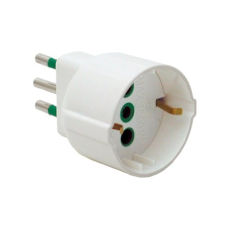 Adattatore schuko 10a+t bianco 82120 fme [fme ]