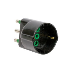 Adattatore schuko 16a+t nero 82131 fme [fme ]