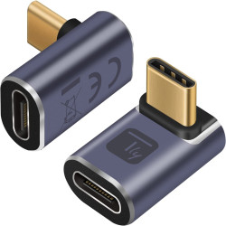 Adattatore usb techly usb tipo-c maschio/femmina angolo 40gbps
