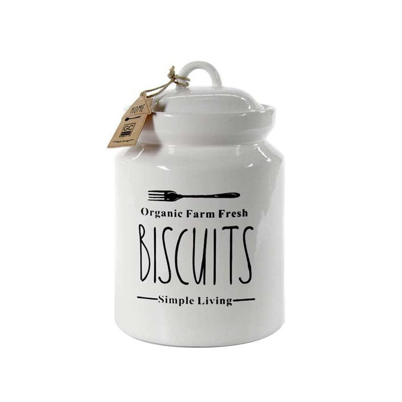 Barattolo utilissimi in ceramica bianco [784828]