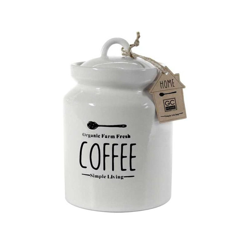 barattolo utilissimi in ceramica caffe' bianco [856617]