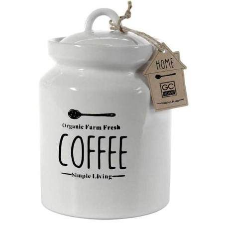 barattolo utilissimi in ceramica caffe' bianco [856617]