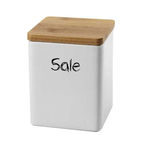 Barattolo bellintavola in ceramica sale bianco [853838]