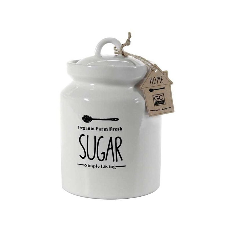 Barattolo utilissimi in ceramica zucchero bianco [856600]