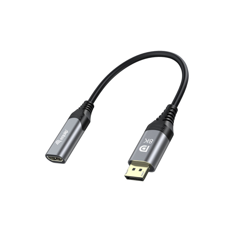 Adattatore video conceptronic displayport 1.4 hdmi 8k 0.15m nero/grigio