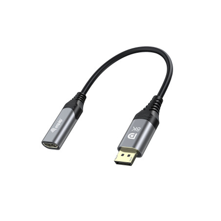 Adattatore video conceptronic displayport 1.4 hdmi 8k 0.15m nero/grigio