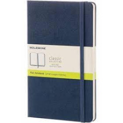 Taccuino moleskine a pagine bianche con copertina rigida blu zaffiro