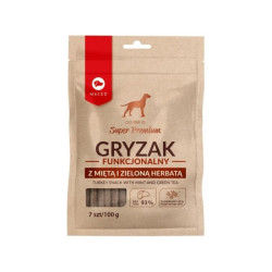 Mangime secco maced di tacchino con menta e tÃ¨ verde per cani 100g