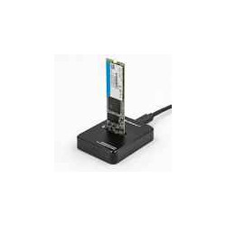 Docking station qoltec ssd m.2 sata nvme usb3.1 10gib/s nero [50313]