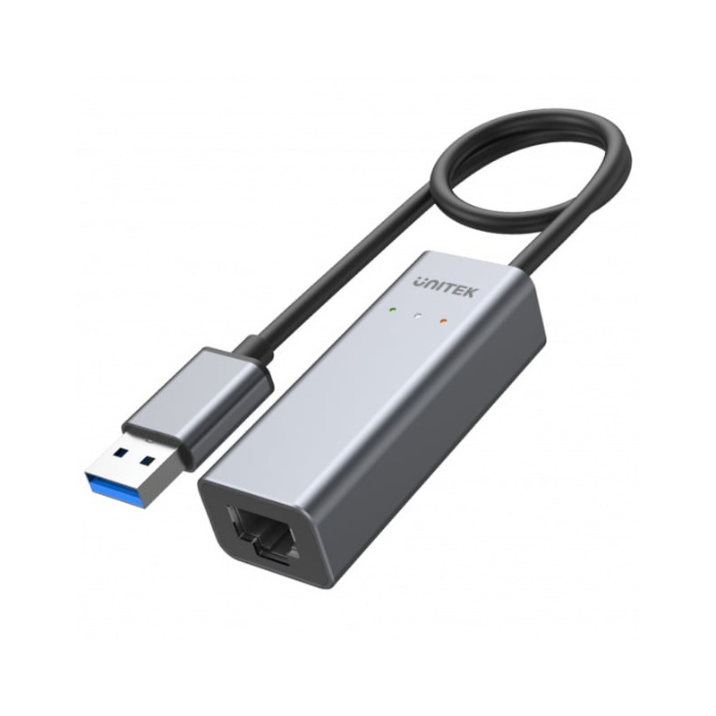 Adattatore di rete unitek usb-a/c/rj45 5 gbps 2.5g argento [u1313c]