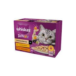 Cibo umido per gatti whiskas gustoso misto 12x85g