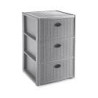 Cassettiera stefanplast elegance 3 cassetti 30x40h 60cm argento/grigio