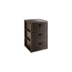 Cassettiera stefanplast elegance 3 cassetti 30x40h 60cm moka [30464]