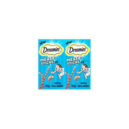 Cibo per gatti dreamies meaty sticks salmon dolcetti per gatti 30g