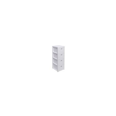 Cassettiera stefanplast elegance 4 cassetti 30x40h 80cm bianco [30300]