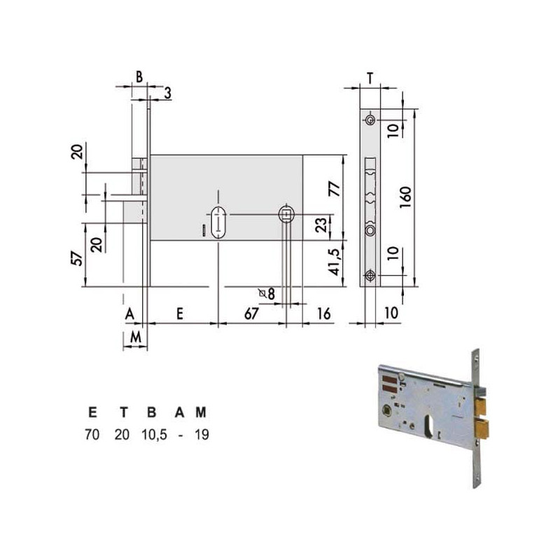 Elettroserratura cisa inf.fasce all [14461.80.0]