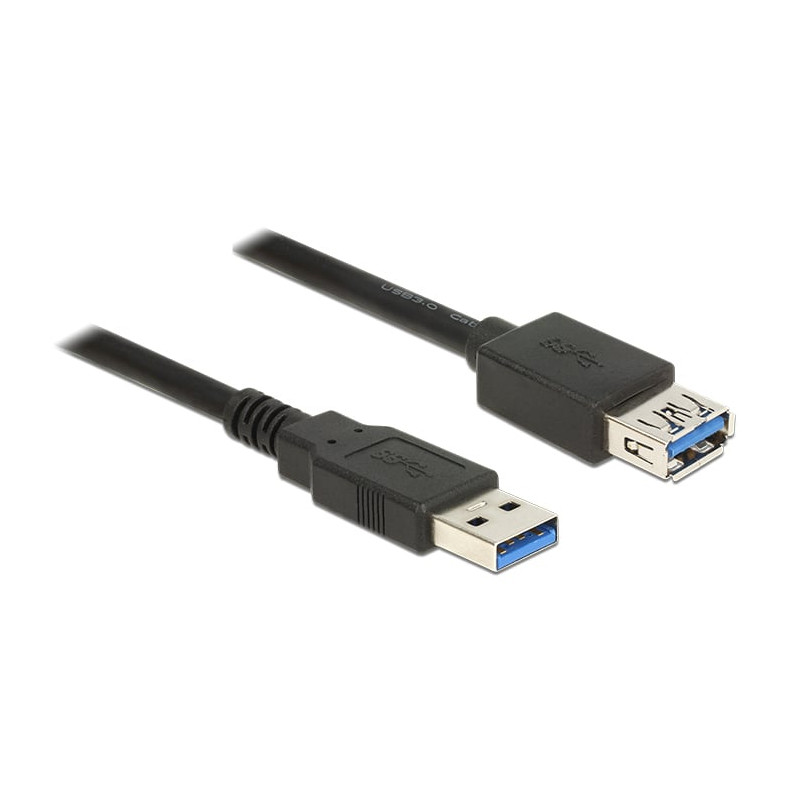Cavo usb delock usb a 3.0 3.1 gen 1 m/f 1m nero [85054]