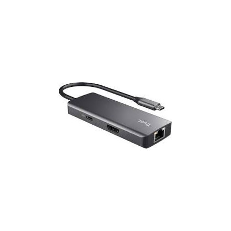 Hub usb trust hdmi 4k 6porte tipo-c 6-in-1 argento[24968]