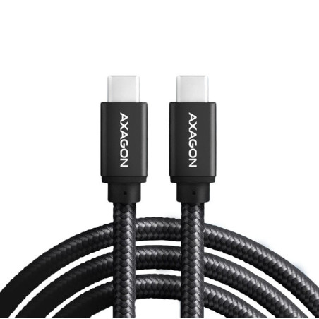 Cavo axagon usb-c a usb-c 2.0 pd 240w 5a 3m alu-nero