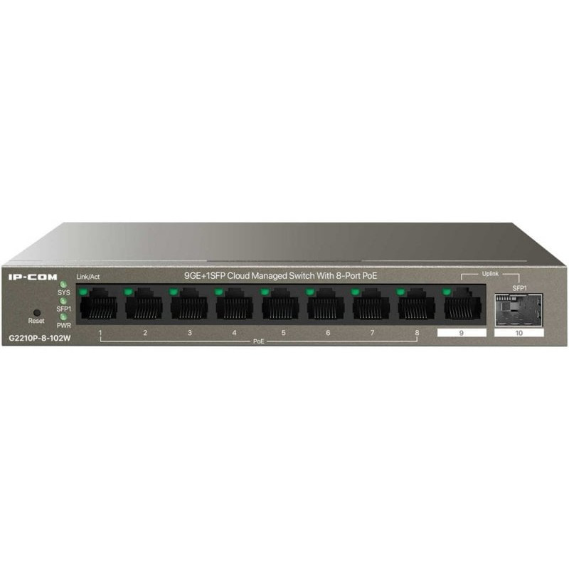 Switch di rete ip-com 120w 8porte gigabit ethernet 10/100/1000