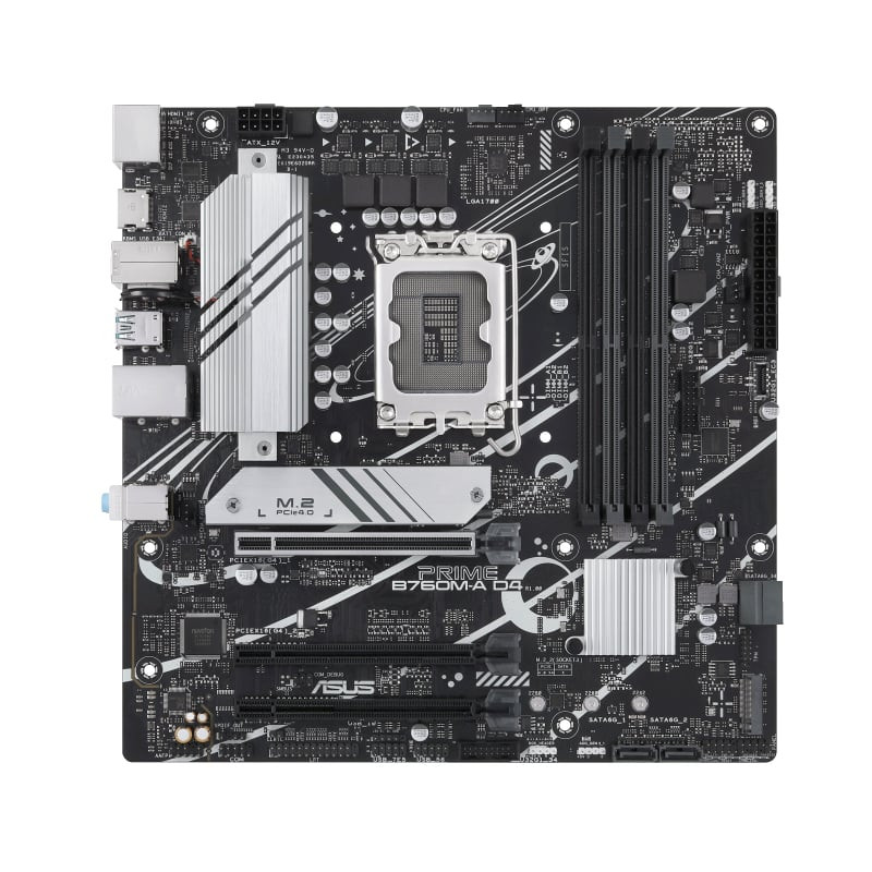 Scheda madre asus prime b760m-a d4 csm intel/lga/1700/ddr4-sdram/